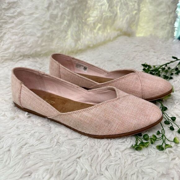 TOMS Women's Jutti Neat Slip-On Comfy Ortholite Flats Almond Toe in pink sz 11 - Picture 3 of 8